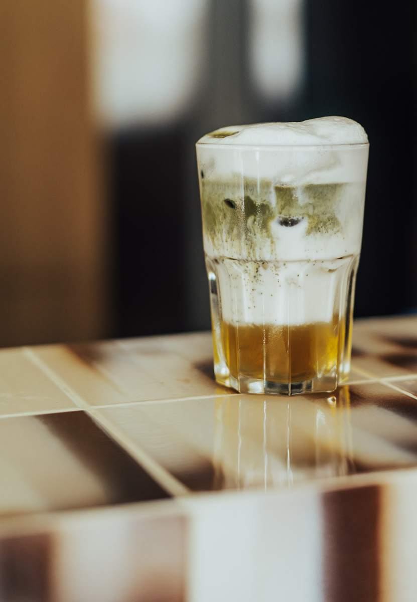 Iced coffee on the counter